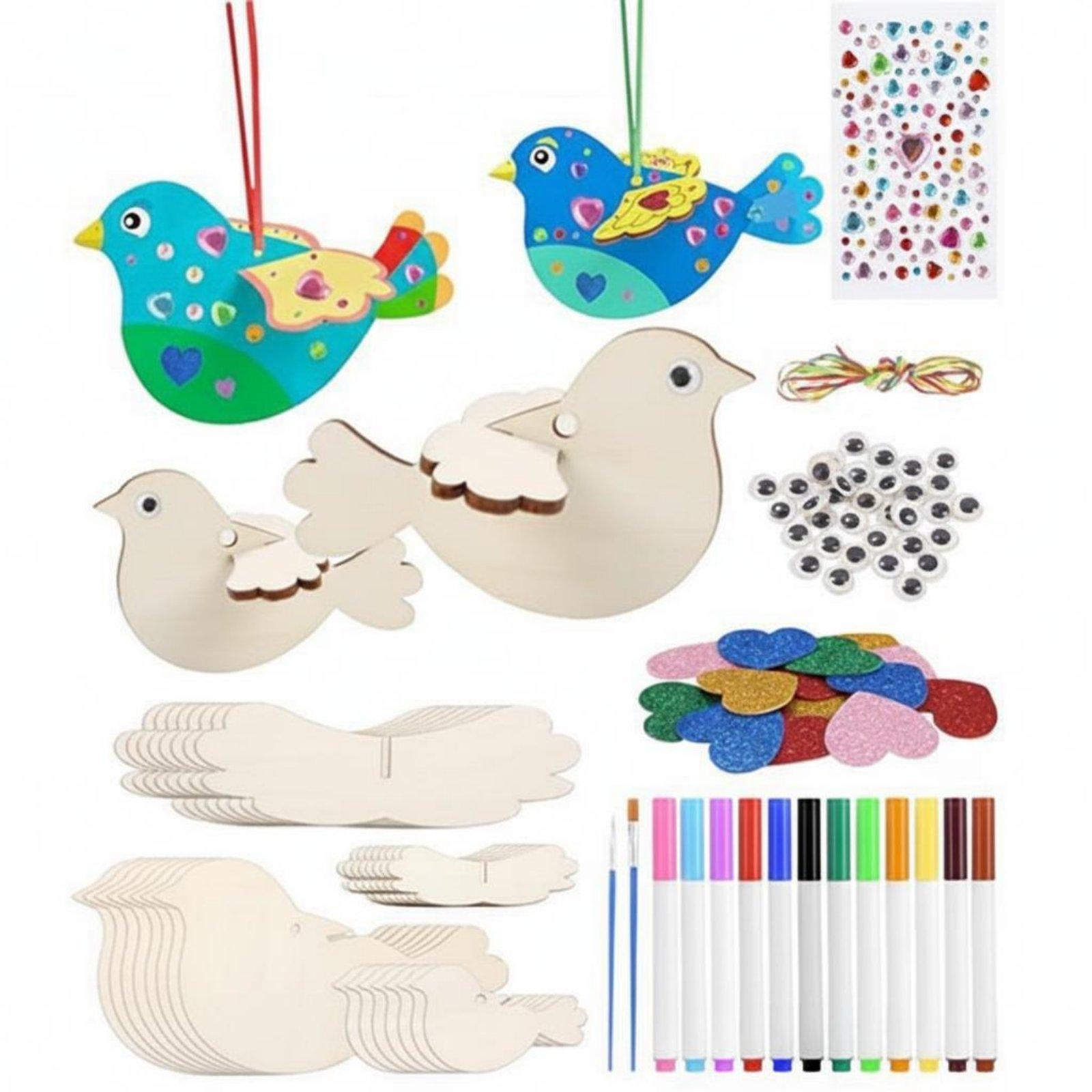 Kid Toys And Craft - 8 Pezzi Kit Artigianale Uccello in