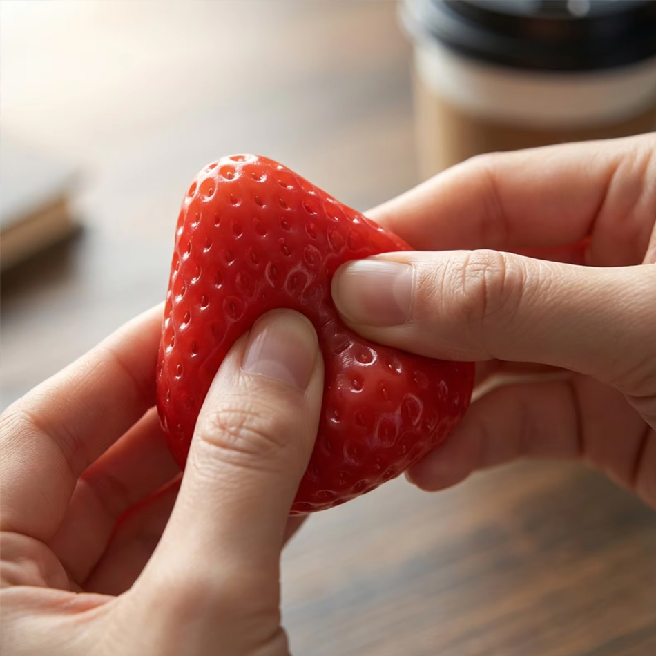 Kids Toys Entertainer - Squishy Grande Fragola Morbida Giocattolo Antistress