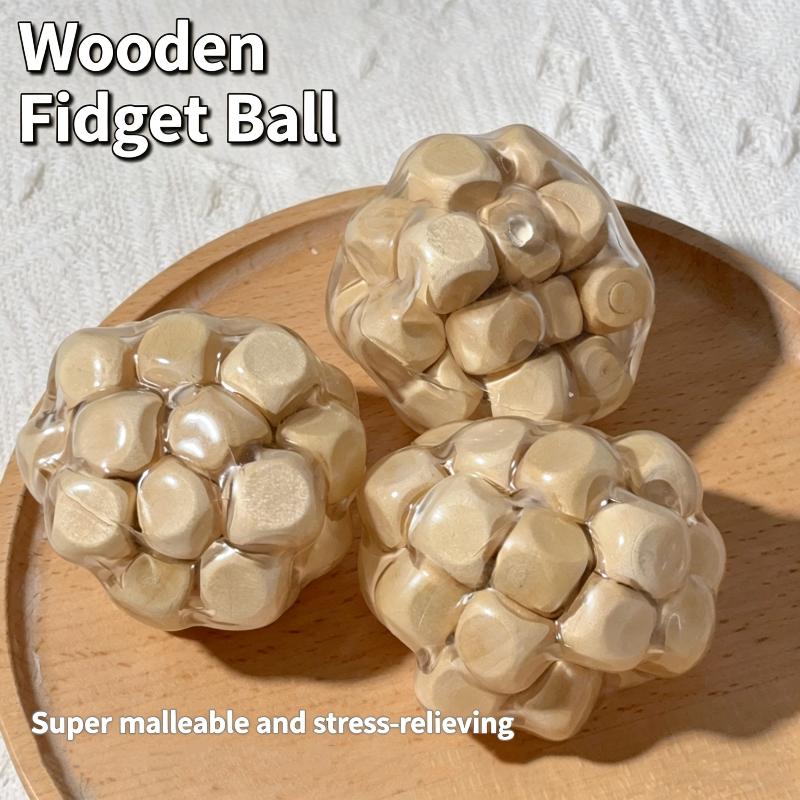 Kids Toys Entertainer - Palla Sonora in Legno Morbida Antistress