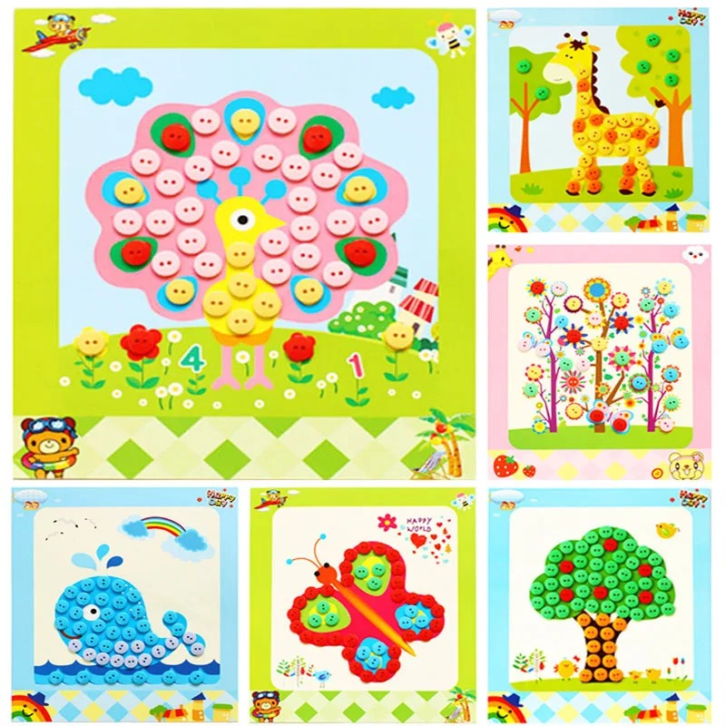 Kid Toys And Craft - 5 pezzi/set adesivi per bottoni fai
