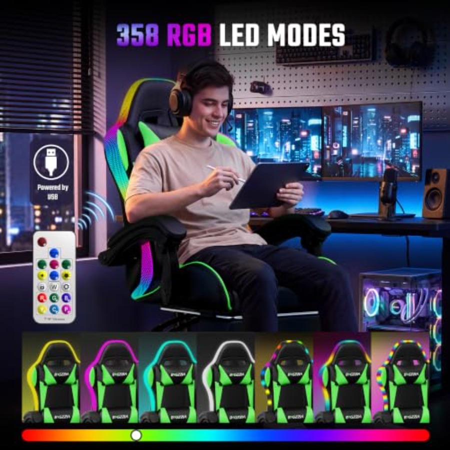 Sedia da gaming RGB con poggia - Kids & Toys Expo Saudi Arabia recensione e prezzo