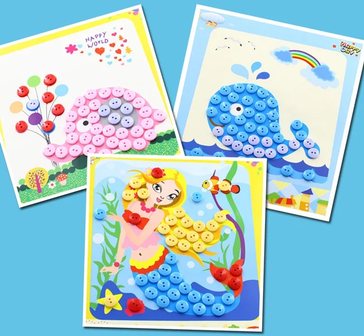 5 pezzi/set adesivi per botton - Kid Toys And Craft recensione e prezzo