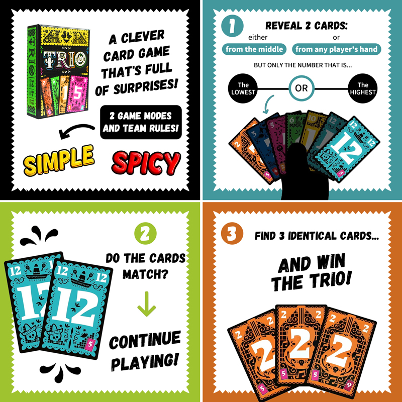 TRIO Strategic Card Board Game - Kids Toys Entertainer recensione e prezzo